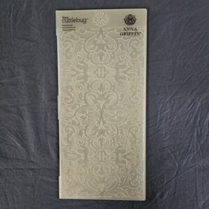 Anna Griffin Cricut Cuttlebug Flourish Card Embossing Folder 12"‎ Long Large